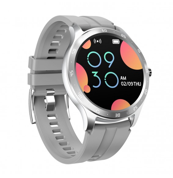 Smartwatch SGS Round Saturimetro Cardifrequenzimetro Full Touch 1.28″ Silver