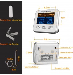 Aigostar Elliott Termometro Cucina Digitale Display LCD BBQ Griglia Per Weber