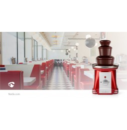 Nedis Fontana di cioccolato fuso Chocolate Fontains party time Rosso 90 Watt