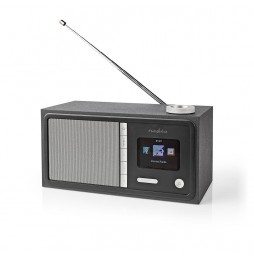 Nedis Radio WEB FM DAB+ Stereo Hi Fi Bluetooth Mp3 Meteo App scaricabile RDIN3000BK