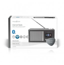 Nedis Radio WEB FM DAB+ Stereo Hi Fi Bluetooth Mp3 Meteo App scaricabile RDIN3000BK