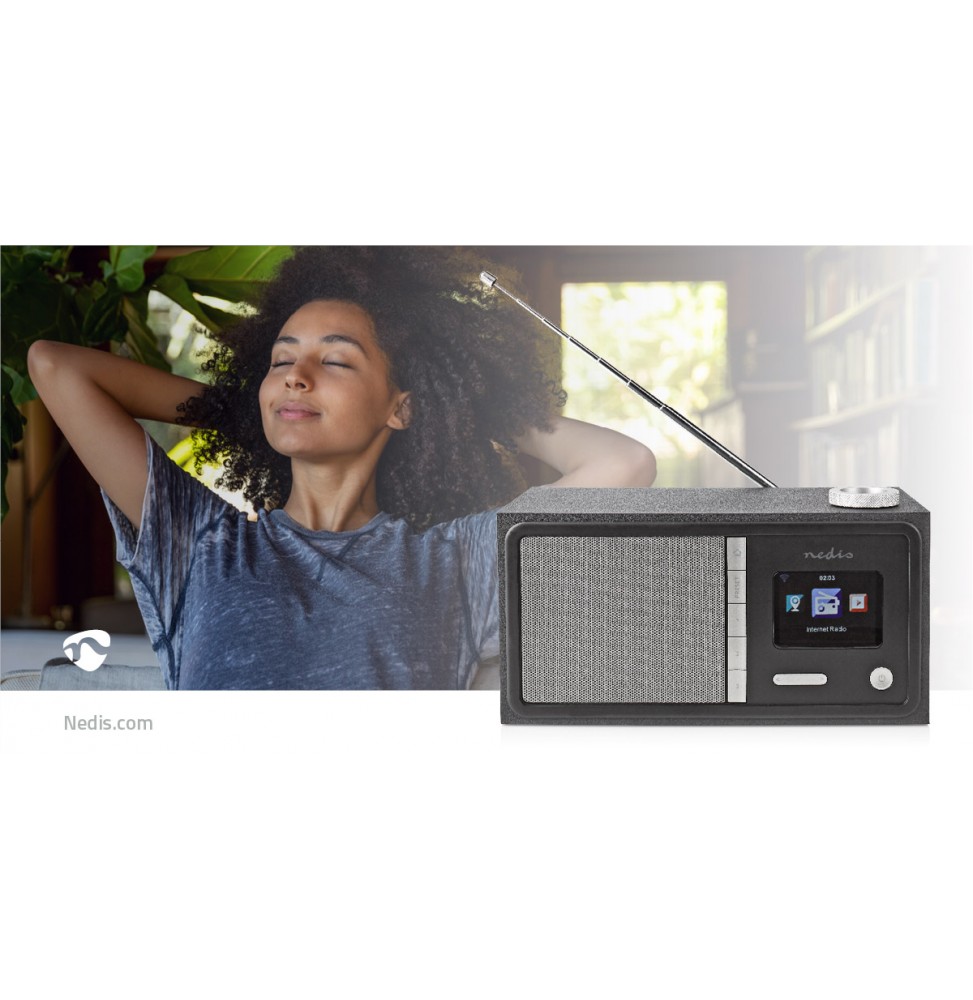 RDIN3000BK - Internet Radio, da Tavolo, Bluetooth / Wi-Fi