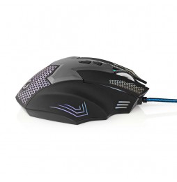 Nedis Mouse gaming cablato o ufficio 7 pulsanti luci led sensore ottico 2400 DPI