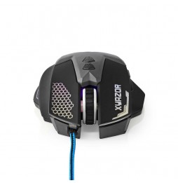 Nedis Mouse gaming cablato o ufficio 7 pulsanti luci led sensore ottico 2400 DPI