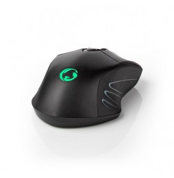 Nedis Mouse gaming ufficio 8 pulsanti luci led sensore ottico ricaricabile 10000 DPI