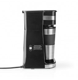 Nedis Macchina da caffè americano acciaio inox antigoccia 1 Tazza da viaggio Termica 0,4L 750W