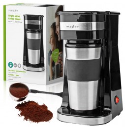 Nedis Macchina da caffè americano acciaio inox antigoccia 1 Tazza da viaggio Termica 0,4L 750W