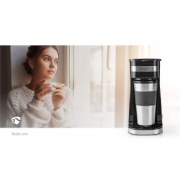 Nedis Macchina da caffè americano acciaio inox antigoccia 1 Tazza da viaggio Termica 0,4L 750W