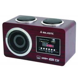 MAJESTIC RADIO FM SISTEMA MULTIMEDIALE LETTORE USB SD AUX LEGNO VINTAGE AH 173