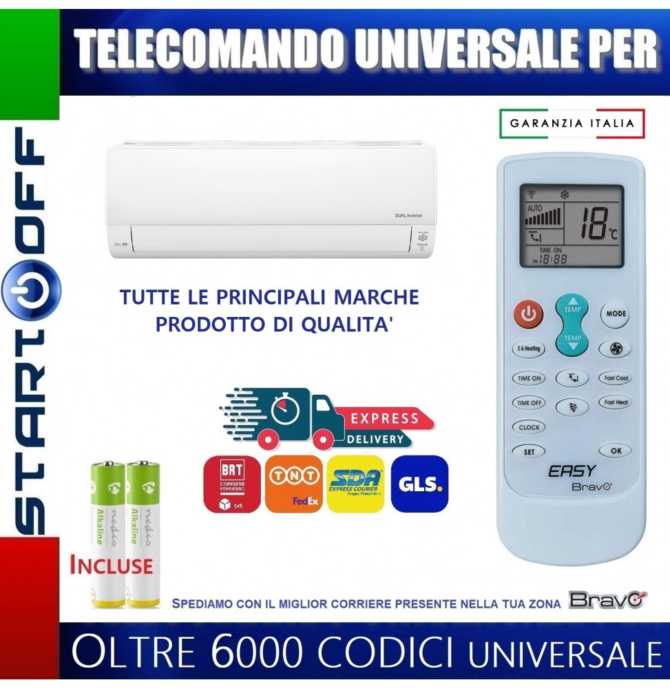 TELECOMANDO UNIVERSALE PER Climatizzatore Condizionatore D'aria EUR 13,50 -  PicClick IT