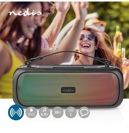 Nedis Cassa Altoparlante Boombox Bluetooth® Luci Party 45 W USB SD AUX 5 ore