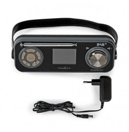 Nedis Radio Stereo DAB+ FM Portatile 15 ore Bluetooth® Display TFT 24 Watt