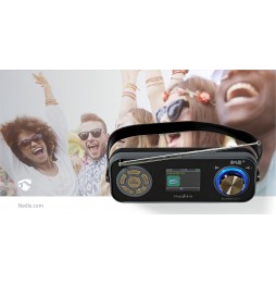 Nedis Radio Stereo DAB+ FM Portatile 15 ore Bluetooth® Display TFT 24 Watt