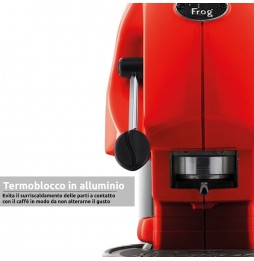 Didiesse Frog Macchina Caffè Espresso Manuale Sistema di ricarica Cialde ESE colore Rosso Elettrico