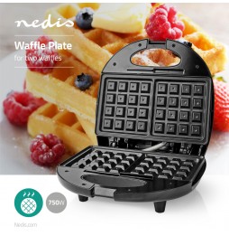 Nedis Macchina Waffle Meker Party piastra 22 X 12 cm antiaderente 750Watt