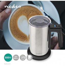 Nedis Montalatte Elettrico 500W 150ml Cappuccinatore Silenzioso 3 in 1