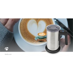 Nedis Montalatte Elettrico 500W 150ml Cappuccinatore Silenzioso 3 in 1