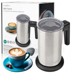 Nedis Montalatte Elettrico 500W 150ml Cappuccinatore Silenzioso 3 in 1