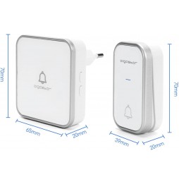 Aigostar Campanello AC Senza Fili Wireless Impermeabile IP57 Esterno Esterno Autoalimentato