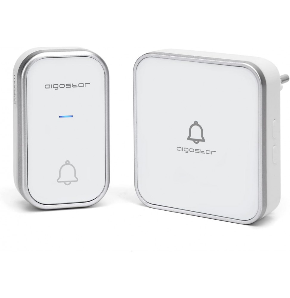 Aigostar Campanello AC Senza Fili Wireless Impermeabile IP57 Esterno Esterno Autoalimentato