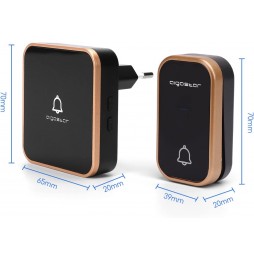 Aigostar Campanello AC Senza Fili Wireless Impermeabile IP57 Esterno Esterno Autoalimentato