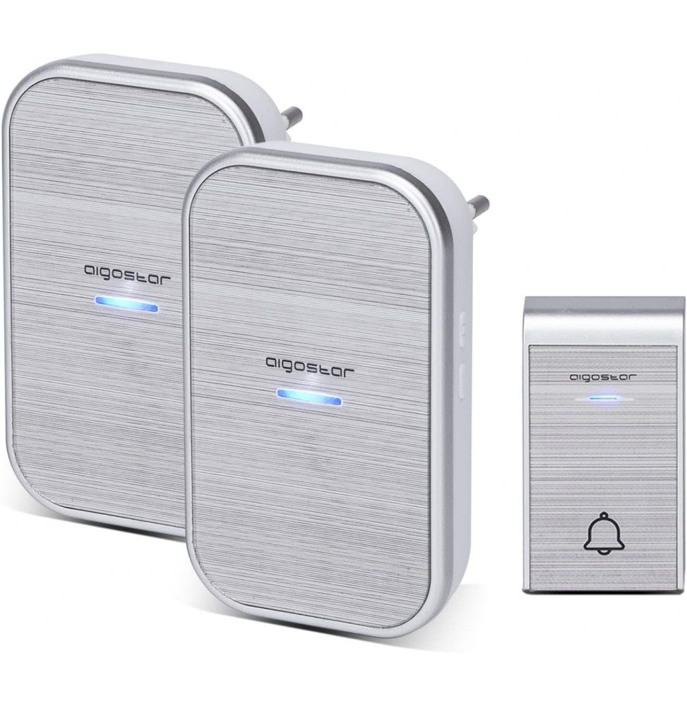 Aigostar Campanello AC Senza Fili Wireless Impermeabile IP44 Doppia unità interna