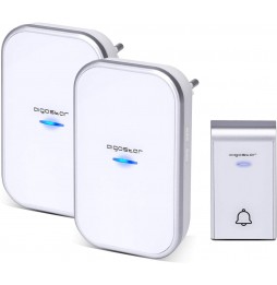 Aigostar Campanello AC Senza Fili Wireless Impermeabile IP44 Doppia unità interna