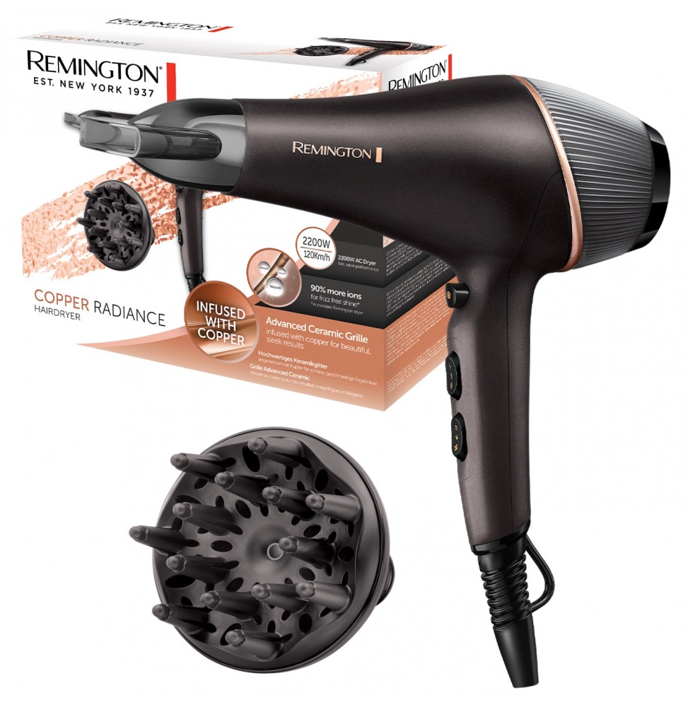 REMINGTON AC5700 ASCIUGACAPELLI PROFESSIONALE MOTORE AC 2200WATT CERAMICA IONI