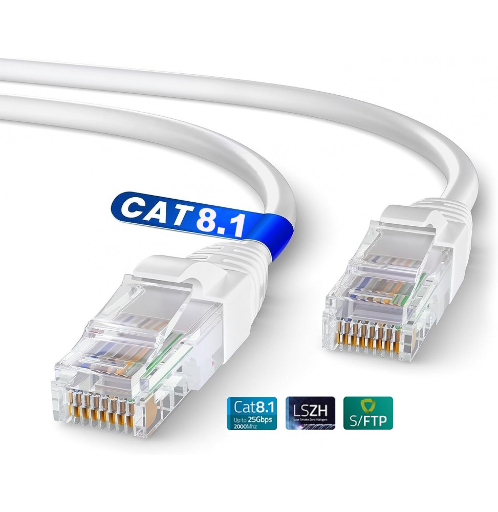 Nedis cavo di rete ethernet 7,5 metri 7,5 mt lan plug rj45 utp cat8.1 prolunga lan router