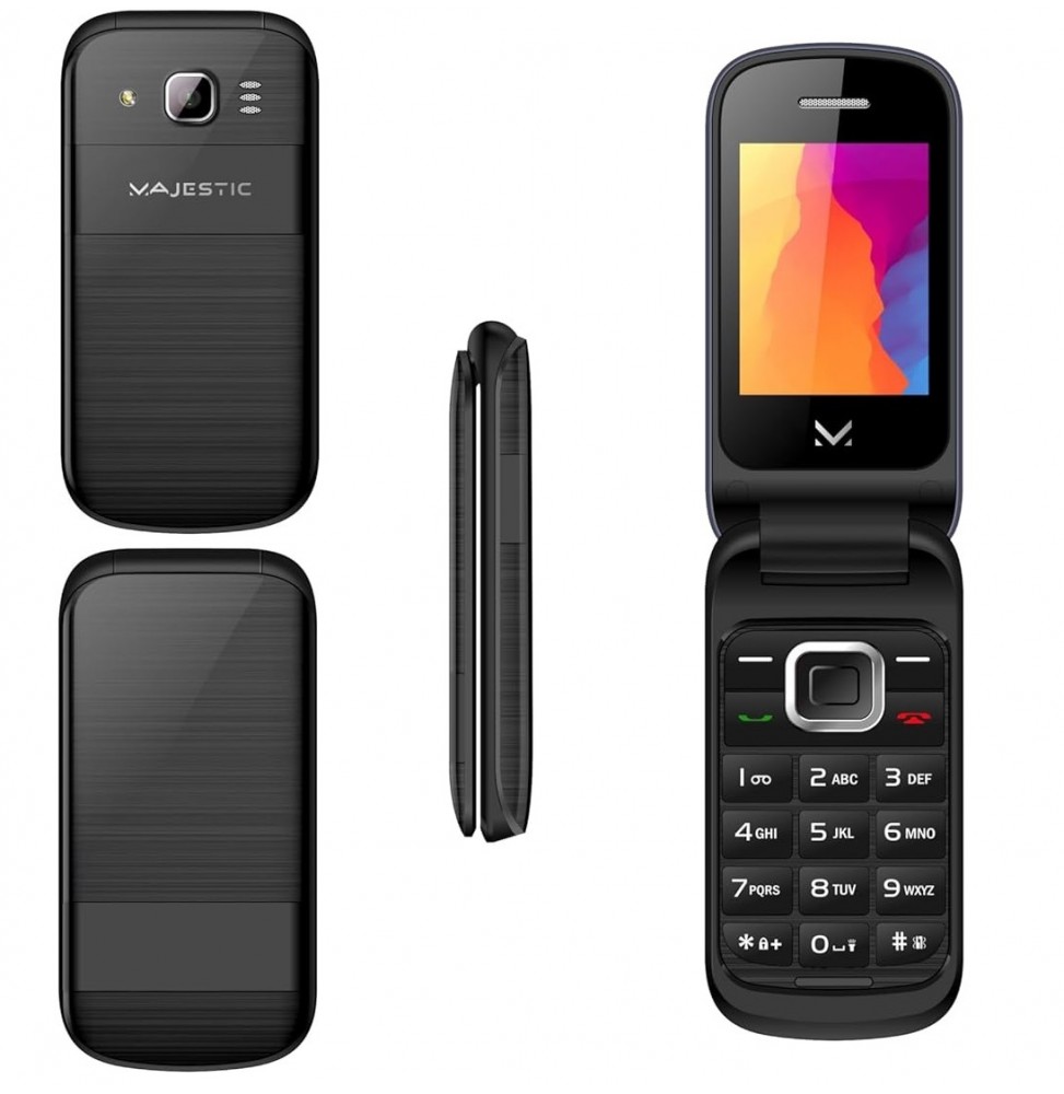 New Majestic Lucky 95 Display 2.4" Nero Telefono per anziani