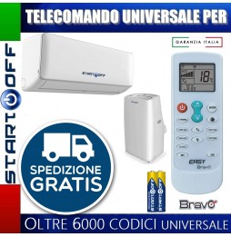 TELECOMANDO UNIVERSALE PER CLIMATIZZATORE CONDIZIONATORE BRAVO ARI ITALIA