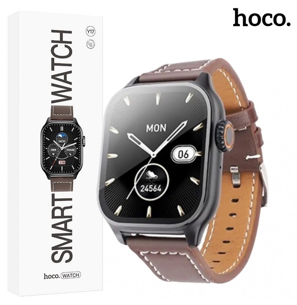 HOCO SMARTWATCH SPORT Y17 FUNZIONE CHIAMATE BT NERO 2.03" CARDIO BENESSERE IP67