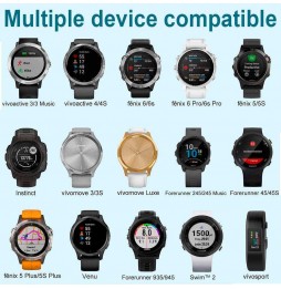 Cavo di ricarica caricatore USB-C smartwatch GARMIN FENIX 7, 6, 6X, 6S, 5, 5X, 5S, 5 Plus Vivoactive