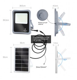 AIGOSTAR FARO FARETTO SOLARE LED 300W SENSORE MOVIMENTO CREPUSCO TELECOMANDO