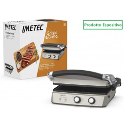 IMETEC BISTECCHIERA PIASTRA PANINI TOAST ANTIADERENTE 2000W GRIGLIA ELETTRICA