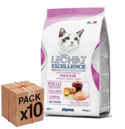 MONGE CROCCANTINI GATTI 400GR ADULT LECHAT EXCELLENCE INDOOR POLLO 10 BUSTE