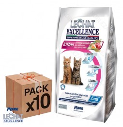 MONGE CROCCANTINI GATTI 400GR LECHAT EXCELLENCE KITTEN POLLO CIBO SECCO 10 BUSTE