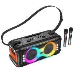 HOCO HA9 CASSA PARTY PORTATILE Bluetooth® MP3 KARAOKE USB AUX FM 2 MICROFONI