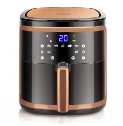 Aigostar Smart Cube Friggitrice ad Aria intelligente Senza Olio 7L 1900W Touch Gold Wi-Fi