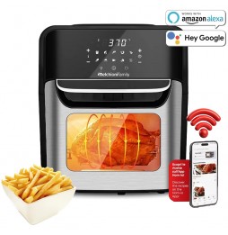 Melchioni Virginia Friggitrice Ad Aria Smart 12 Litri 1700W 9 in 1 Touch Alexa Google