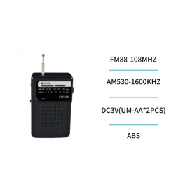 Unico FM2596 Radio FM AM portatile radiolina analogica con speaker e cuffia