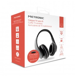 METRONIC CUFFIE WIRELESS RF SENZA FILI PER TV TELEVISORE RADIO BASE DI RICARICA