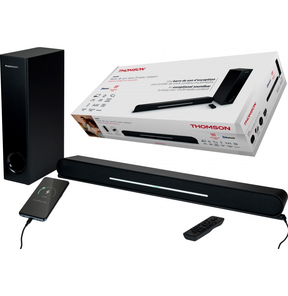 THOMSON SB600BTS SOUNDBAR Bluetooth® DIREZIONALE CON SUBWOOFER 500 WATT