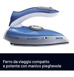 IMETEC FERRO DA STIRO DA VIAGGIO NUVOLA COMPATTO 1000WATT ACCIAIO INOX