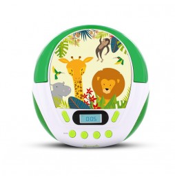 METRONIC BOOMBOX JUNGLE KIDS STEREO LETTORE CD MP3 USB AUX-IN PER BAMBINI