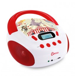 METRONIC BOOMBOX CIRCO KIDS STEREO LETTORE CD MP3 USB AUX-IN PER BAMBINI