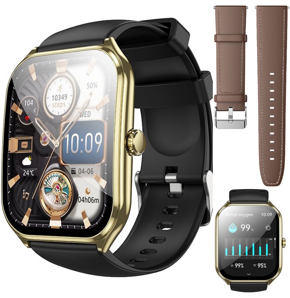 HOCO SMARTWATCH AMOLED Y28 FUNZIONE CHIAMATE GOLD 2" SOPRT 2 CINTURINI IP67