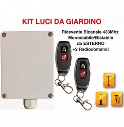 BRAVO KIT LUCI DA GIARDINO E FONTANE 2TELECOMANDI 2CONTATTI POTENZA 230V TIMER