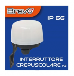 BRAVO INTERRUTTORE CREPUSCOLARE V2 IP 66 CON REGOLAZIONE DI INTENSITÀ LUMINOSA