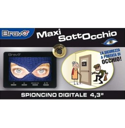 BRAVO MAXI SOTTOCCHIO SPIONCINO DIGITALE ELETTRONICO CON MONITOR LCD 4,3 POLLICI